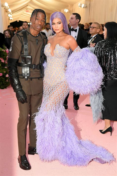 kylie jenner met gala versace|Kylie Jenner purple dress.